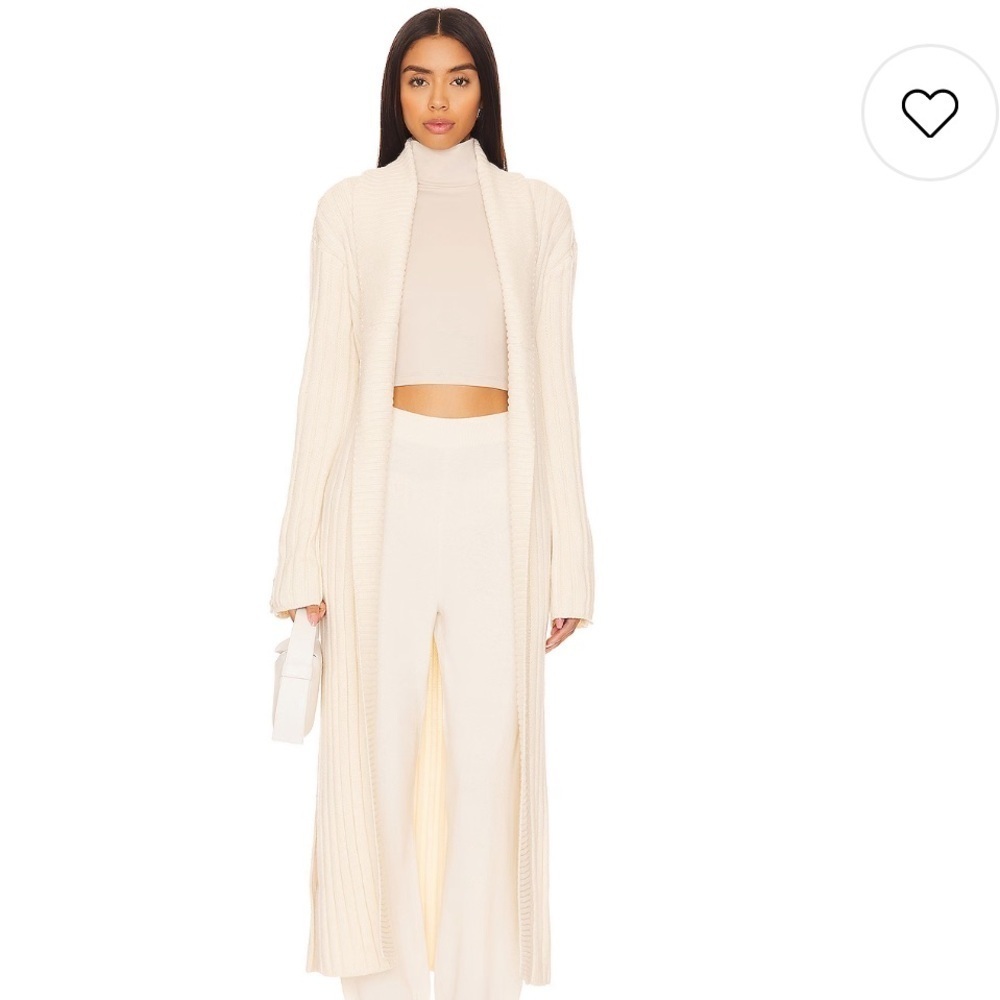 Lovers + Friends Cream Long Cardigan